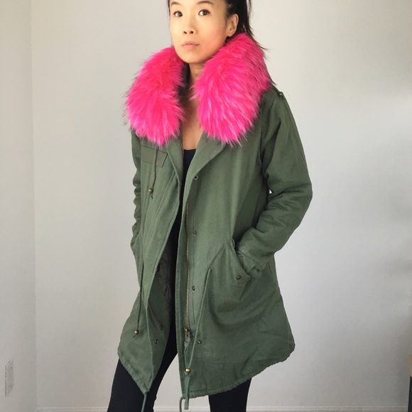 FAUX FUR parka jacket - Picture 2 of 5